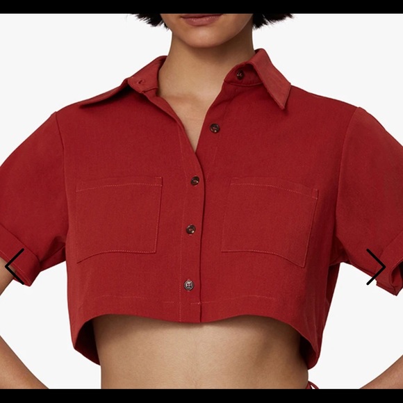 Cropped Button Down - Picture 2 of 3